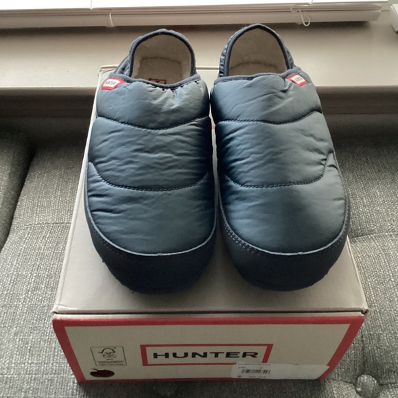 Hunter Puffer Slipper Black Shoe Slip-on Faux Sherpa Men\'s Size 9 main image 10